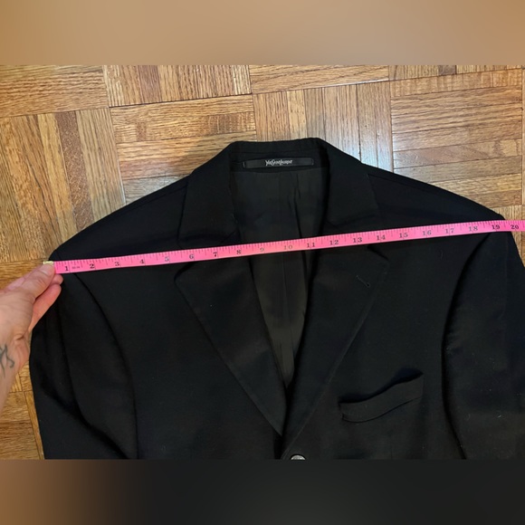 Yves Saint Laurent YSL black wool suit jacket - Picture 3 of 6